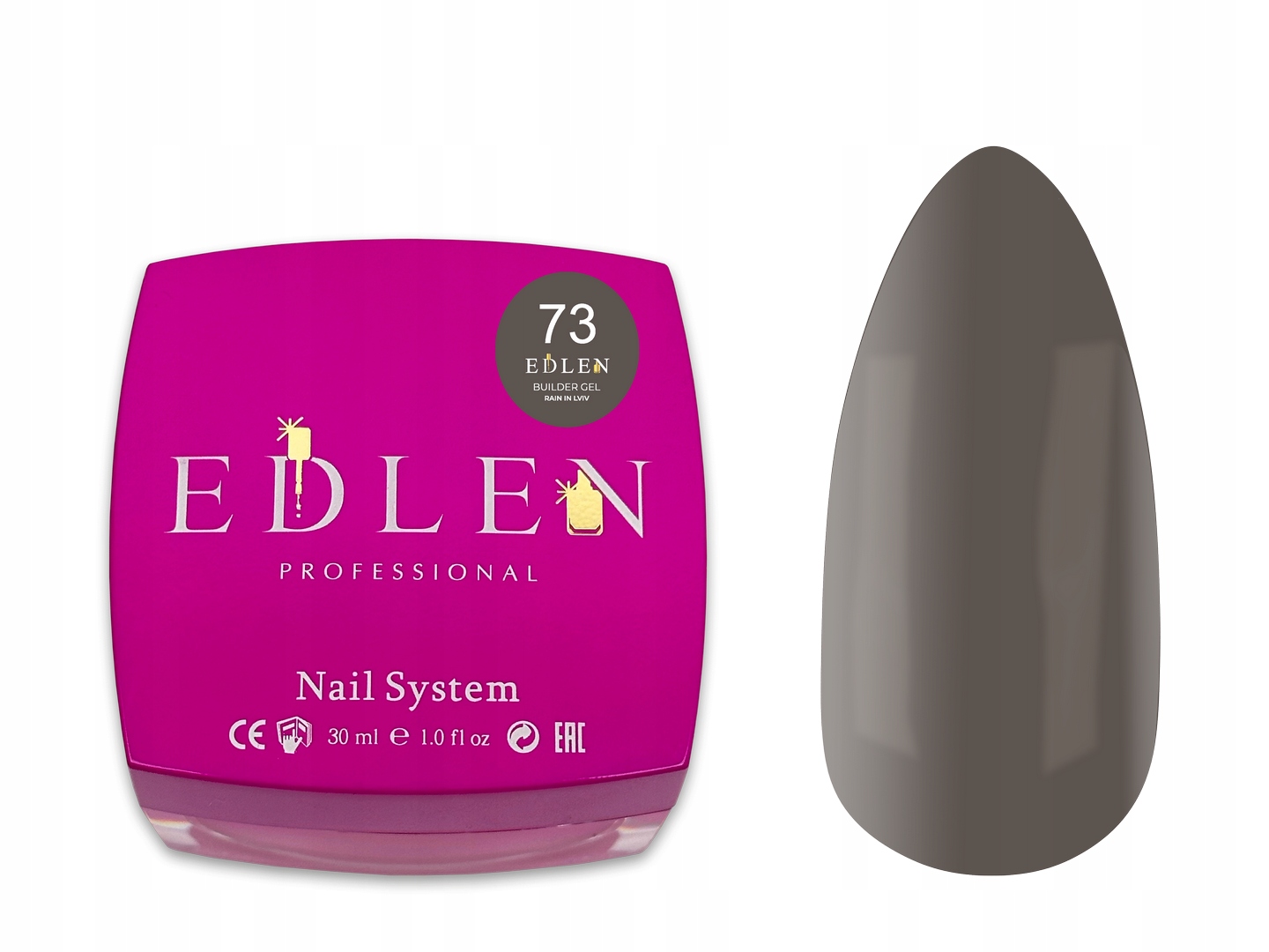 Builder Gel Rain Lviv 73 Żel Budujący Szary Hema Free