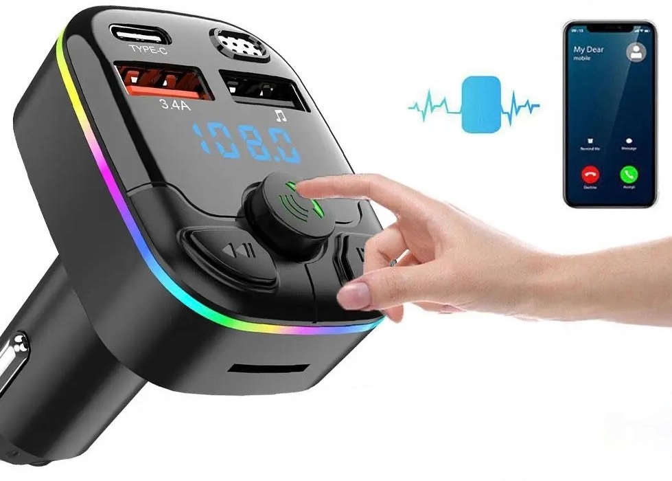 Transmiter Samochodowy Bluetooth 5.0 MP3 Rozmowy Głośnowówiące EAN (GTIN) 6941402706036