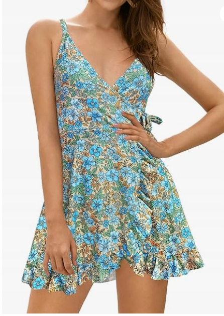 Shekini Dámské jednodílné plavky s výstřihem do V