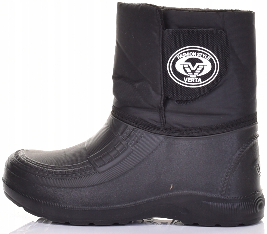 KALOSZE DAMSKIE Z OCIEPLACZEM PIANKI LEKKIE CIEPŁE BUTY ZIMOWE NA RZEP Długość wkładki 26 cm