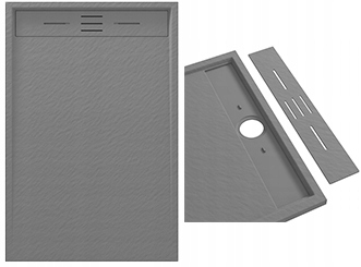 Sprchová Vanička Obdélníková Kompozitní 120 x 80 CM Šedá Viva