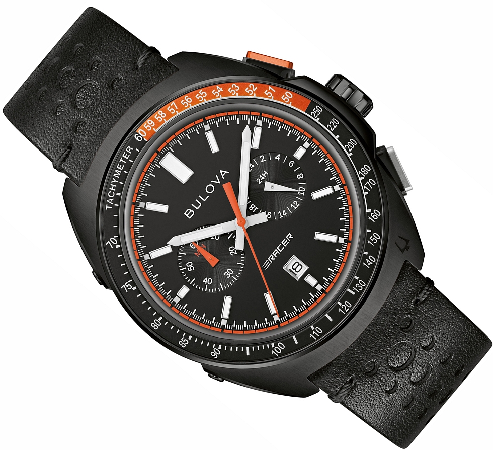 Pánské Hodinky Bulova 98B428 Racing Chrono Černý Safír WR100 Sada