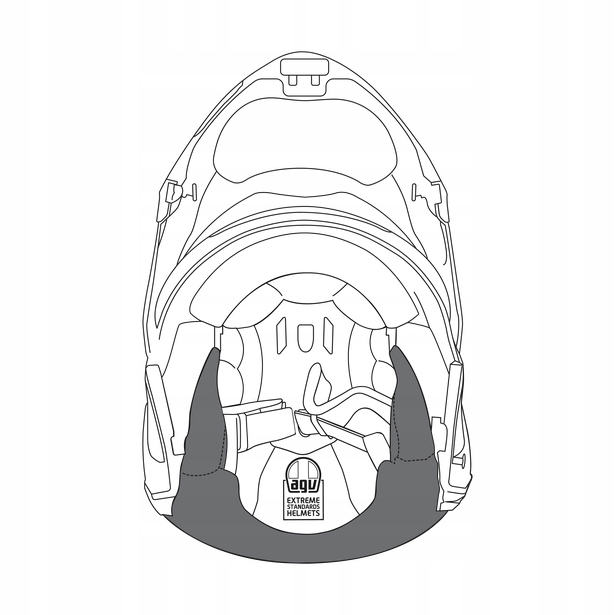 Líca na prilbu Agv Tourmodular r. XS-M/35 mm