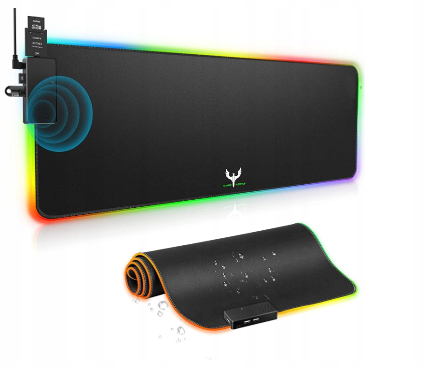 Levně Led Rgb Podložka Pod Myš 78x30 CM Pro Hráče Svítící