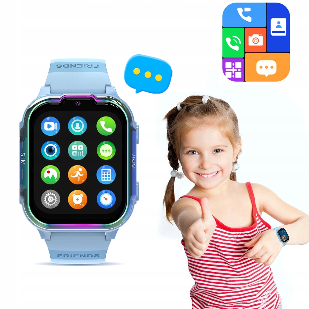 Zegarek Dziecięcy, Inteligentny Wizualny Mówiący Zegarek Niebieski