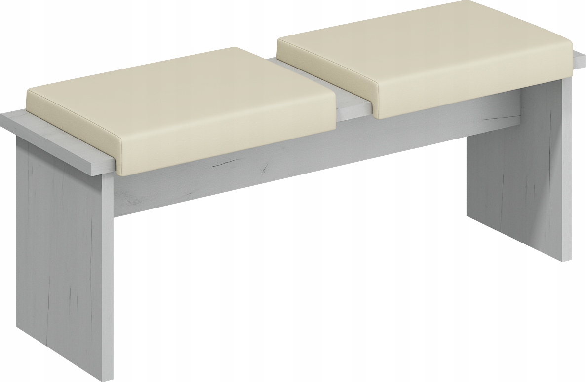 Dvojitá stolička Gambit 05 craft bílá eco béžová