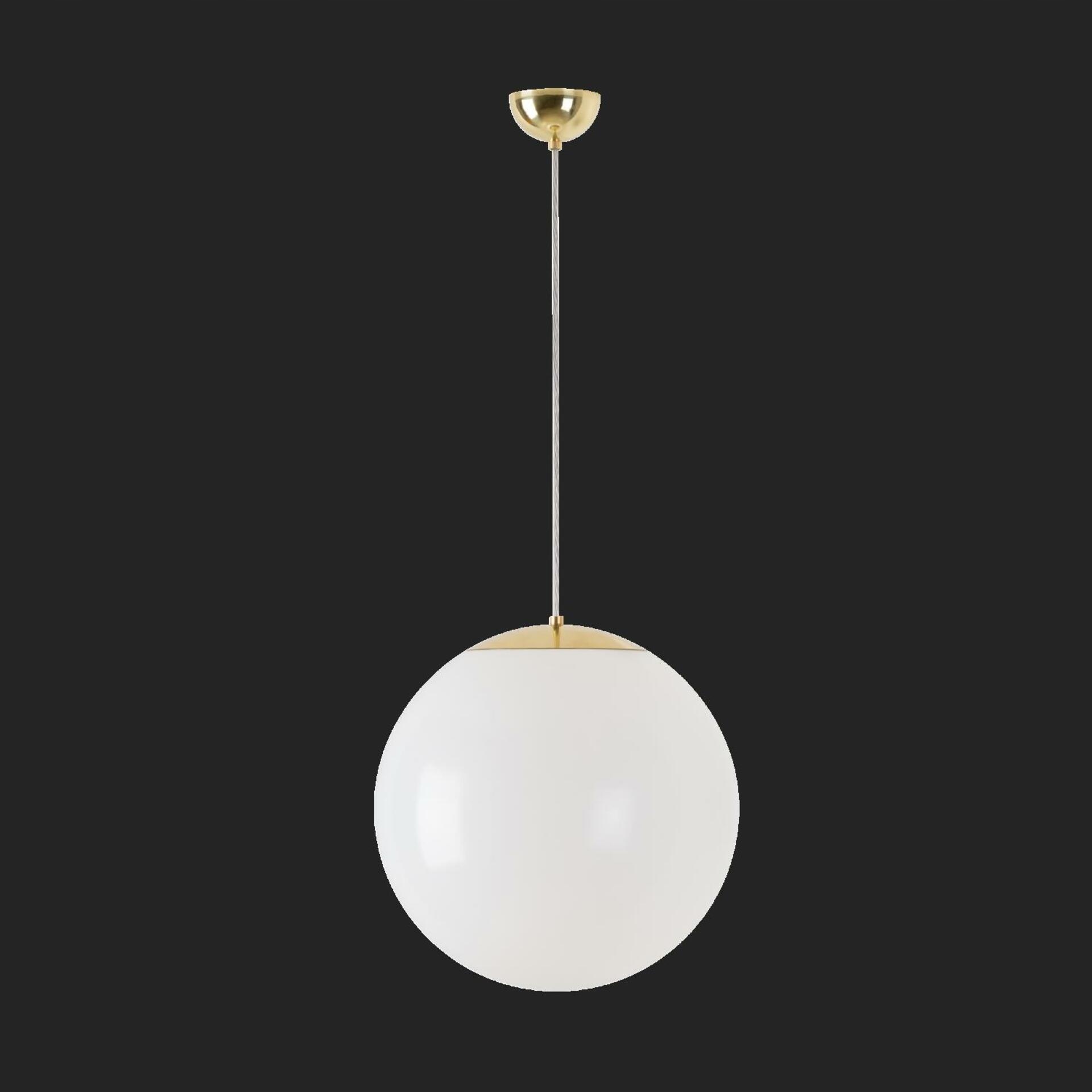 Osmont 64313 Isis S3 Pm závesné plastové svietidlo mosadz leštená biela IP40