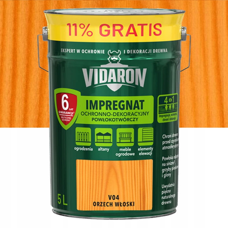 Vidaron Impregnat Orzech Włoski V04 5L