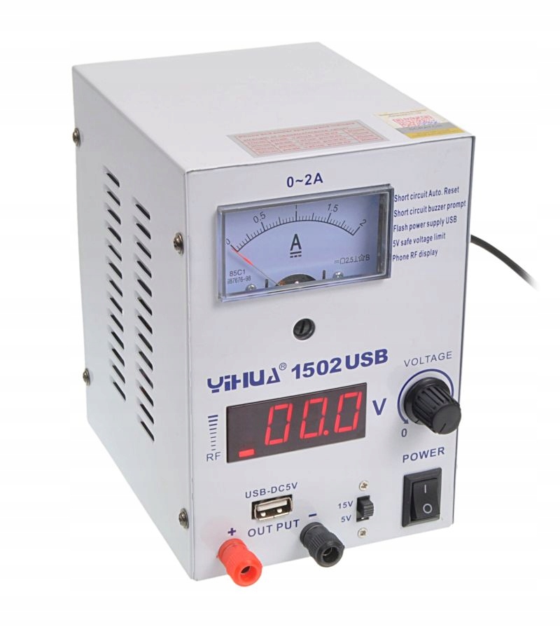 

Yihua 1502 Usb Rf zasilacz laboratoryjny 15V 2A