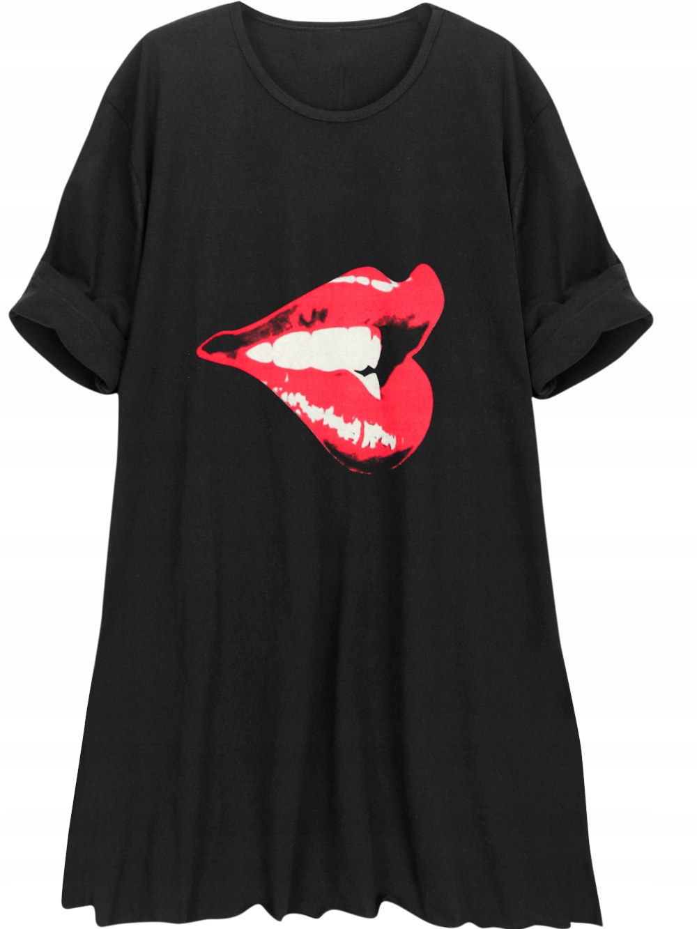 

Dłuższa Bluzka t-shirt z nadrukiem 50