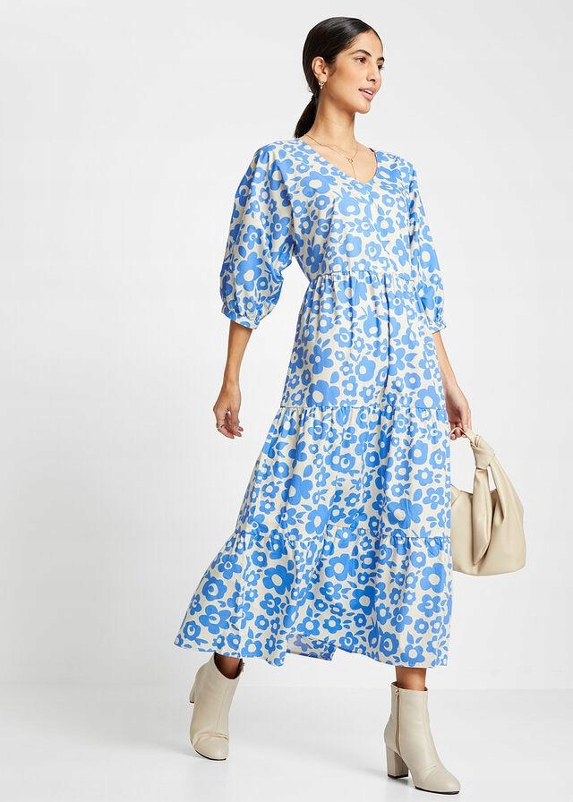 BONPRIX DŁUGA SUKIENKA KOSZULOWA__48