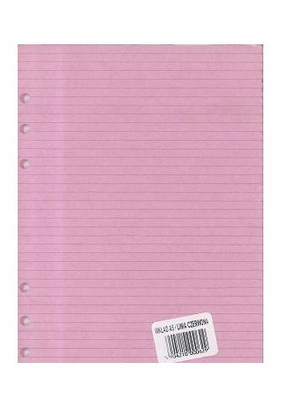 WKŁAD DO ORGANIZERA A5 LINIA CZERWONA