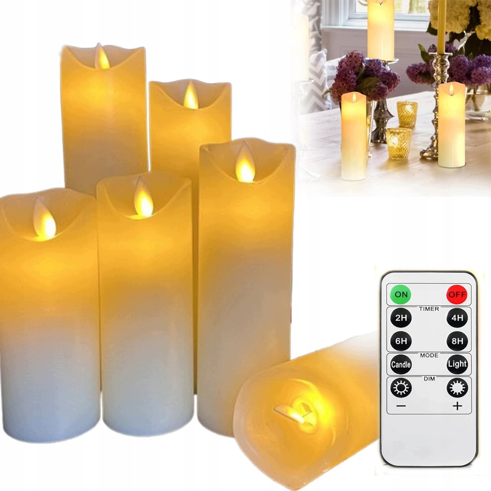 5KS Led Svíčka Led Lampa S Parafínovou Svíčkou Vysoká Kvalita