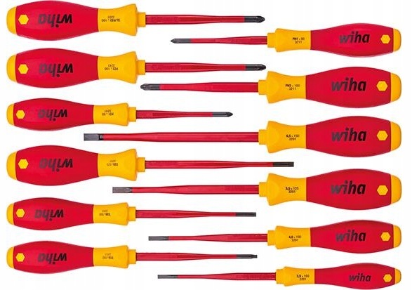 Šroubováky šroubováky 12 Ks SoftFinish elektrické slimFix 1000V Vde 41003 Wiha