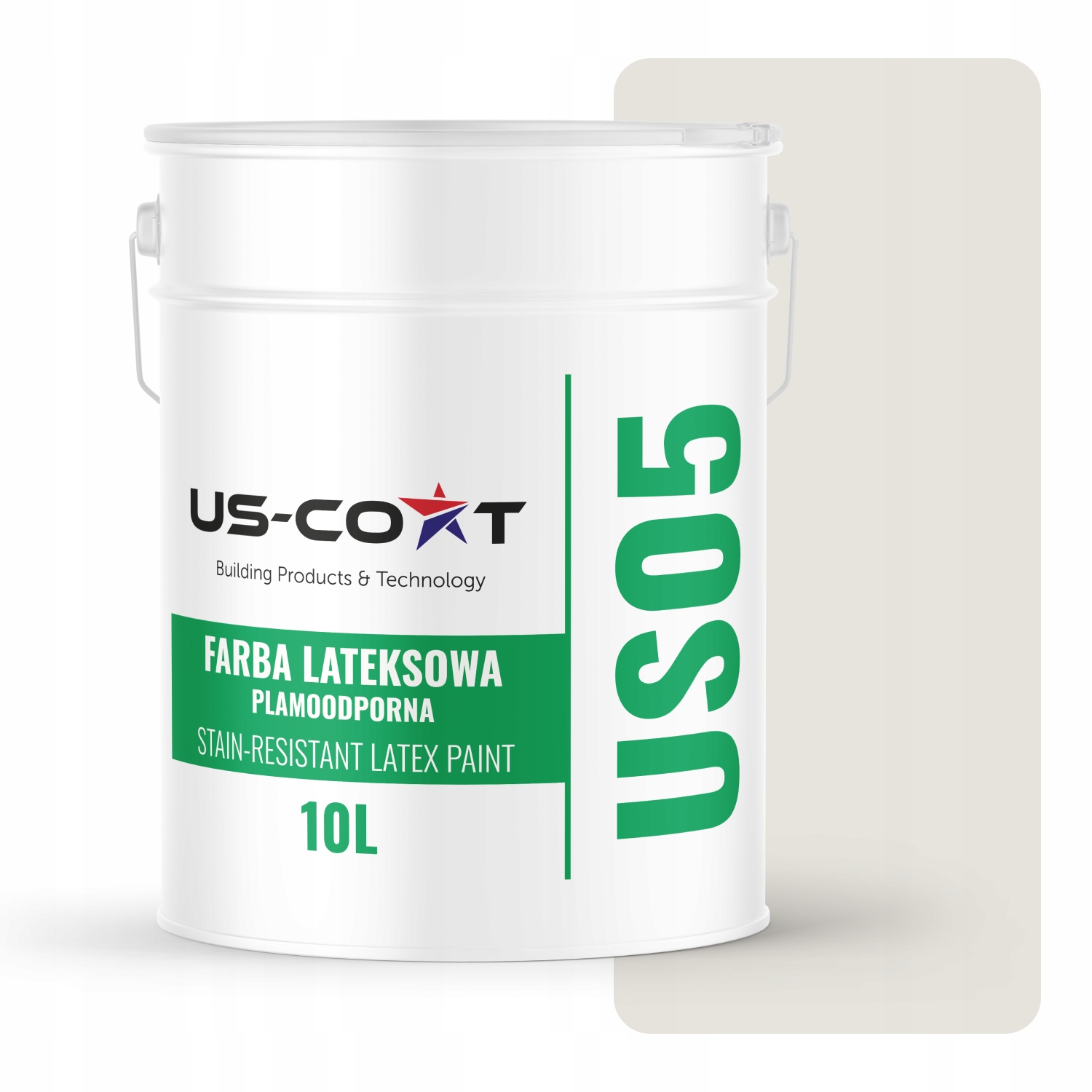 Latexová Odolná Farba Biela Zlomená Do Šedej H1276 10L Mat