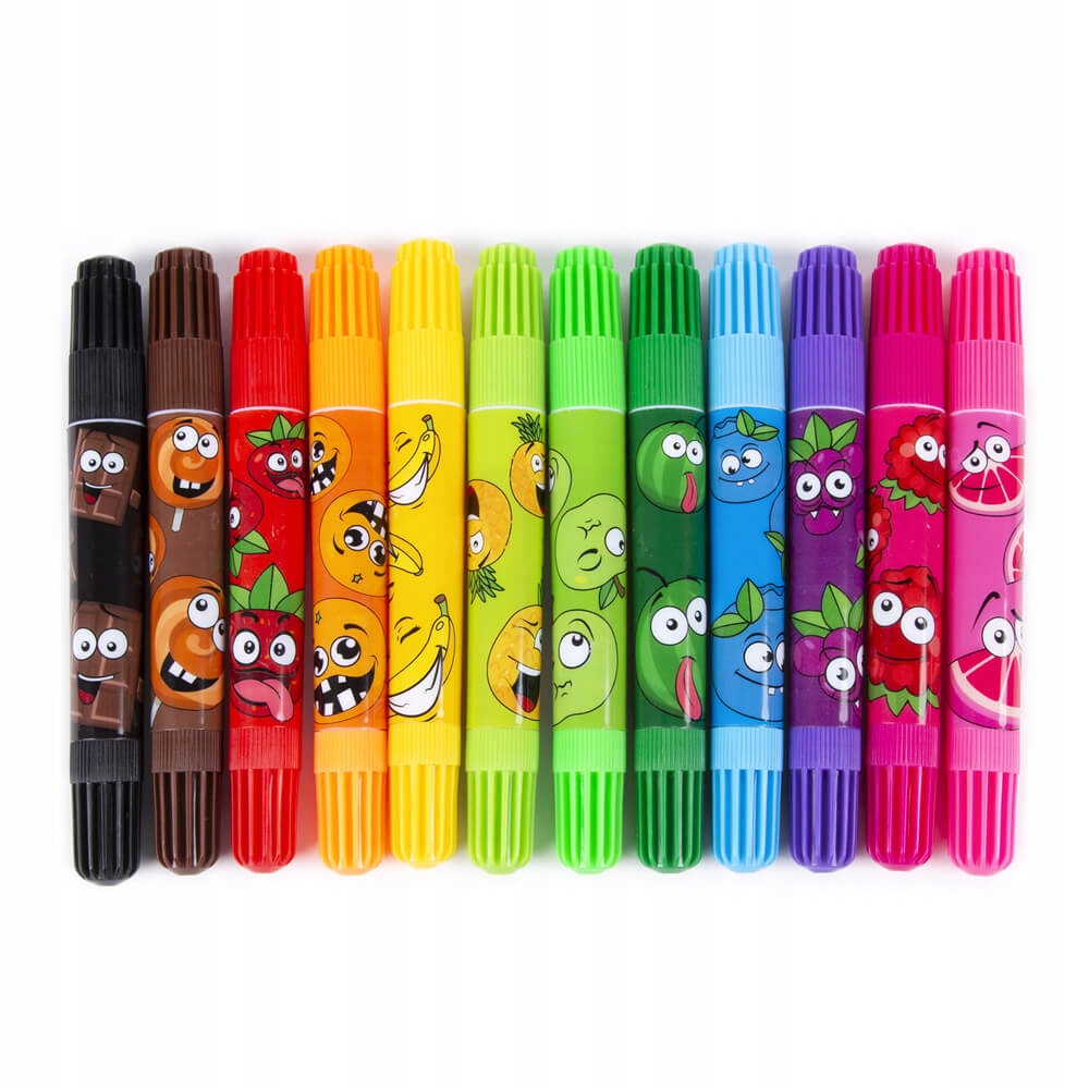 Pisaki zapachowe owocowe dwustronne Kidea 12 sztuk Marka Kidea