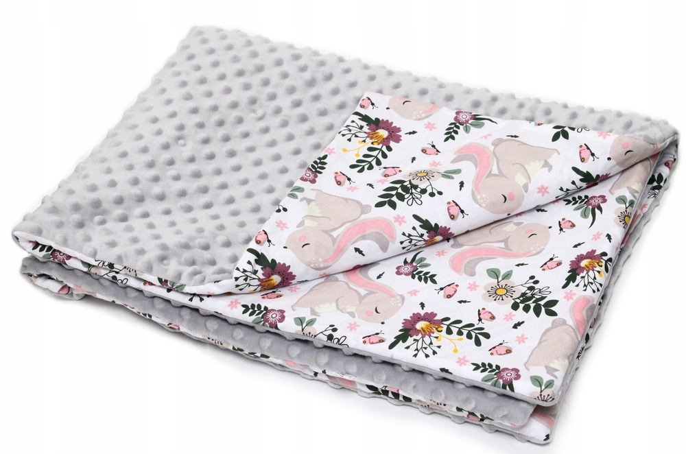 

Kocyk 75x100 Minky/bawełna Ocieplany Dużo Wzorów