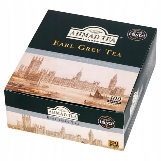 Levně Ahmad Tea Čaj černý Earl Grey 100 sáčků s přívěskem