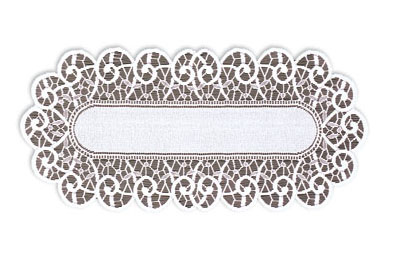 

Bieżnik serweta biała żakardowa 40x90cm owalna