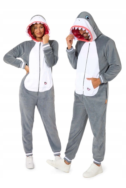 Kombinéza Žralok Žralok Šedá Shark Převlek Licence Opposuits L