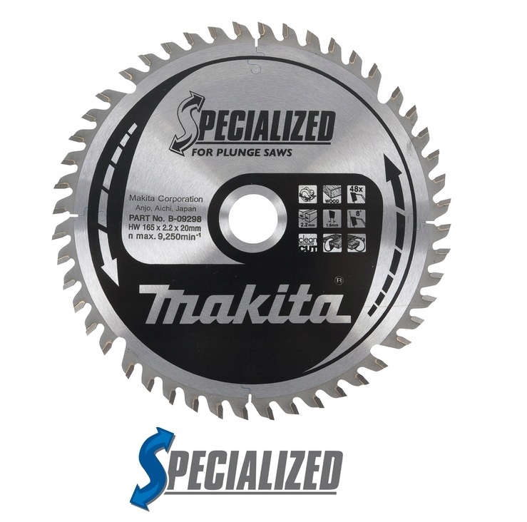 Kotouč pro zahloubení laminátů 165x20 48z Makita