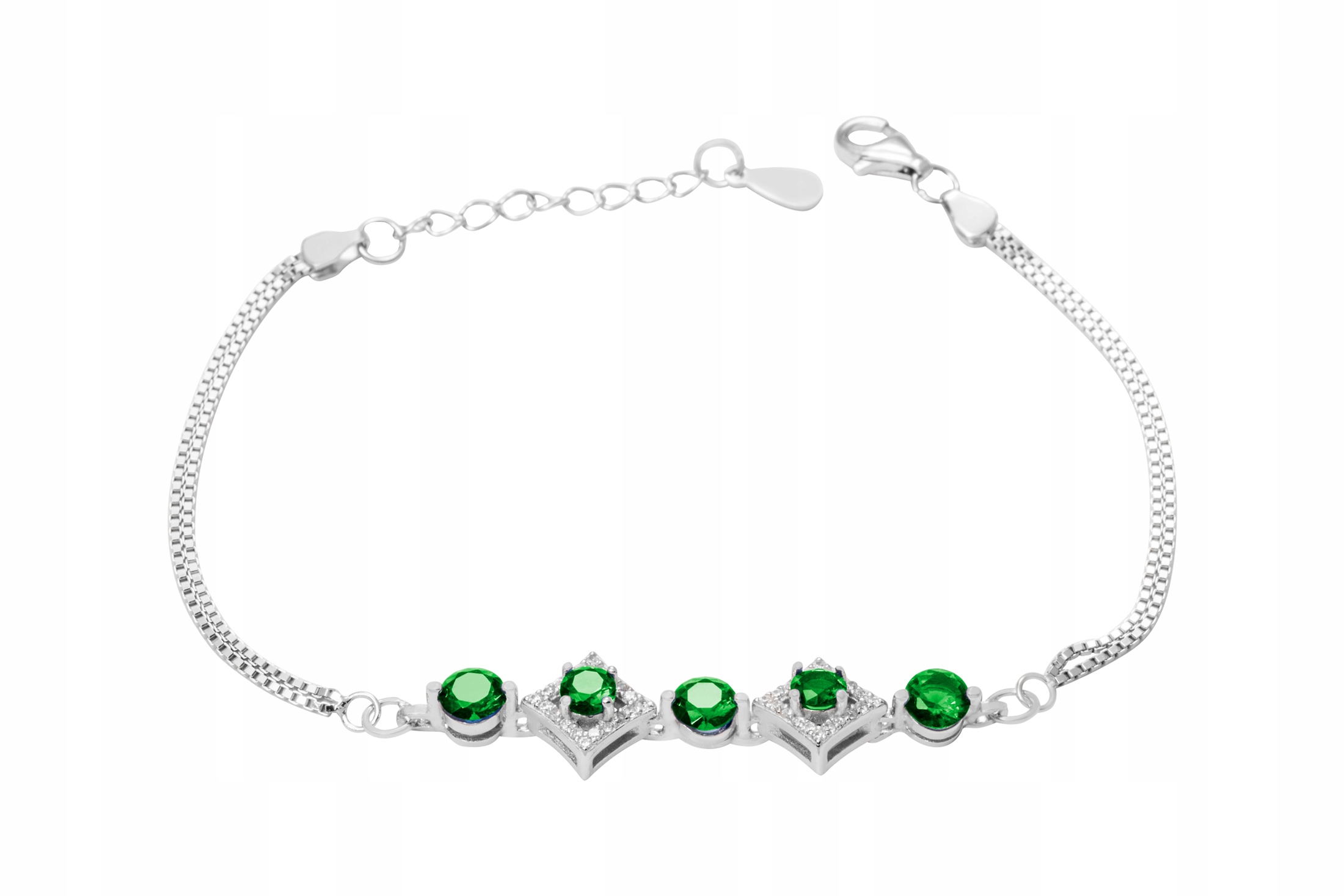 Stříbrný Náramek Rhodiovaný Se Zirkony!!