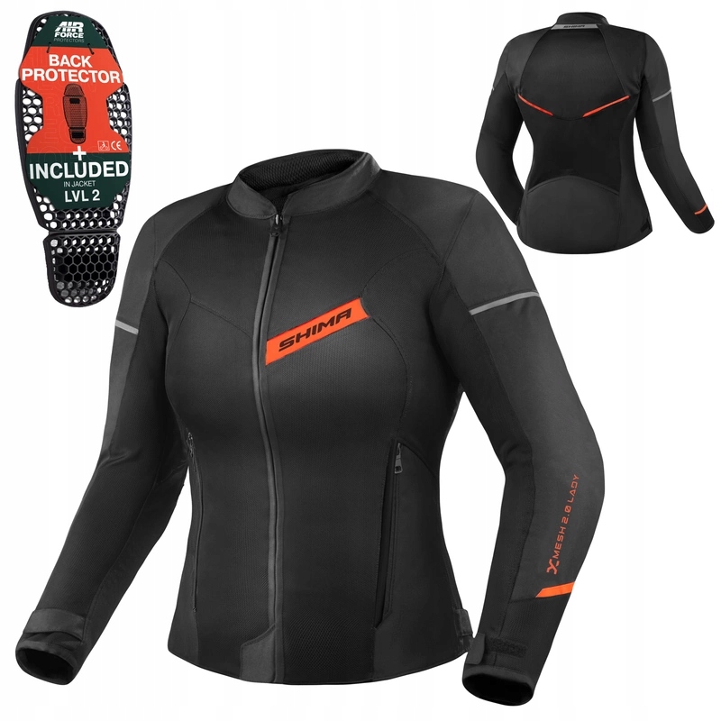 Dámska motocyklová bunda Shima X-mesh 2.0 Lady Red čierna červená Darčeky