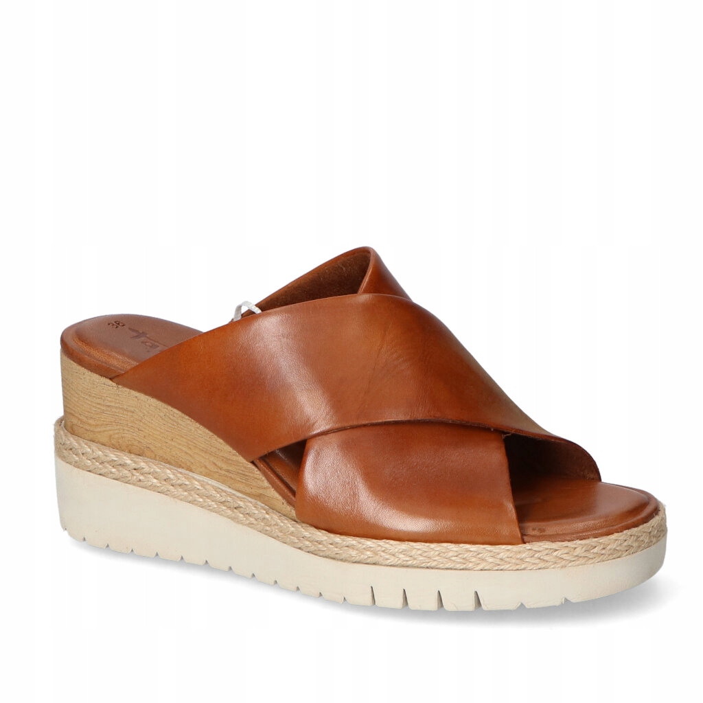 Tamaris 1-27223-28/444 Hnědé kožené Nazouváky 40