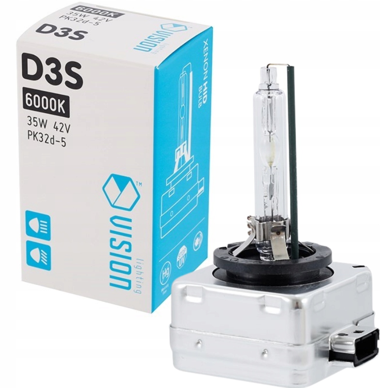 Żarnik Żarówka Ksenonowa Ksenon Xenon D3S 6000K Vision 35W 1SZT. Żarówki
