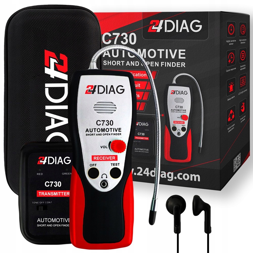 Tester Miernik Ciągłości Przewodów Kabli Zwarć Przerwanych Instalacji C730