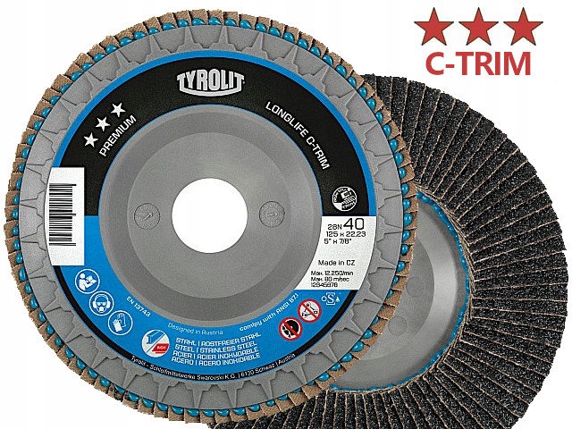 

Tarcza Lamelkowa Listkowa Tyrolit C-trim 125 P40