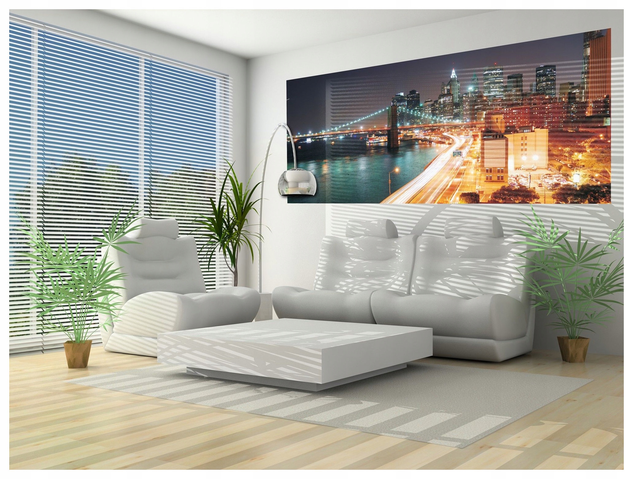 Fototapeta flizelina New York v noci Brooklynský most panorama 250x104 lepidlo