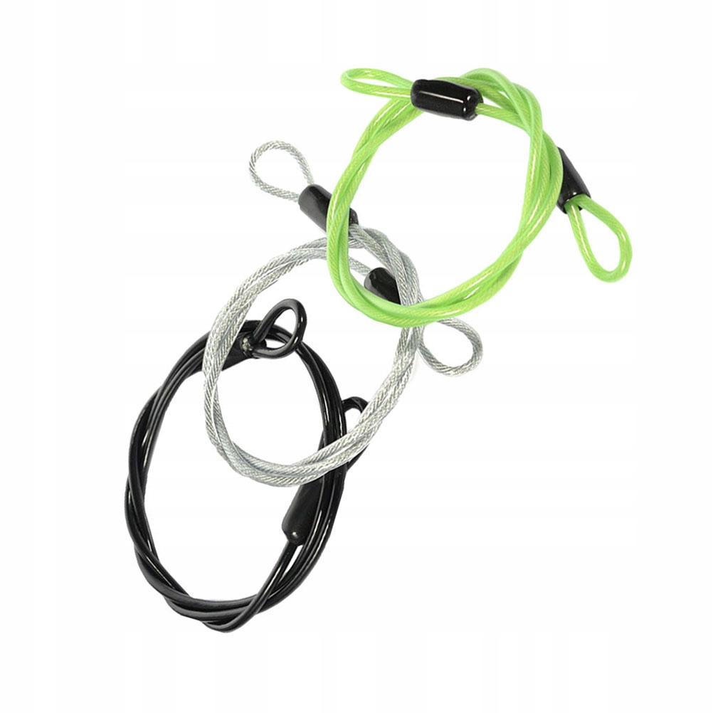 3 SZT. ZABEZPIECZENIE ROWERU I BAGAŻU - WYTRZYMAŁA LINKA STALOWA