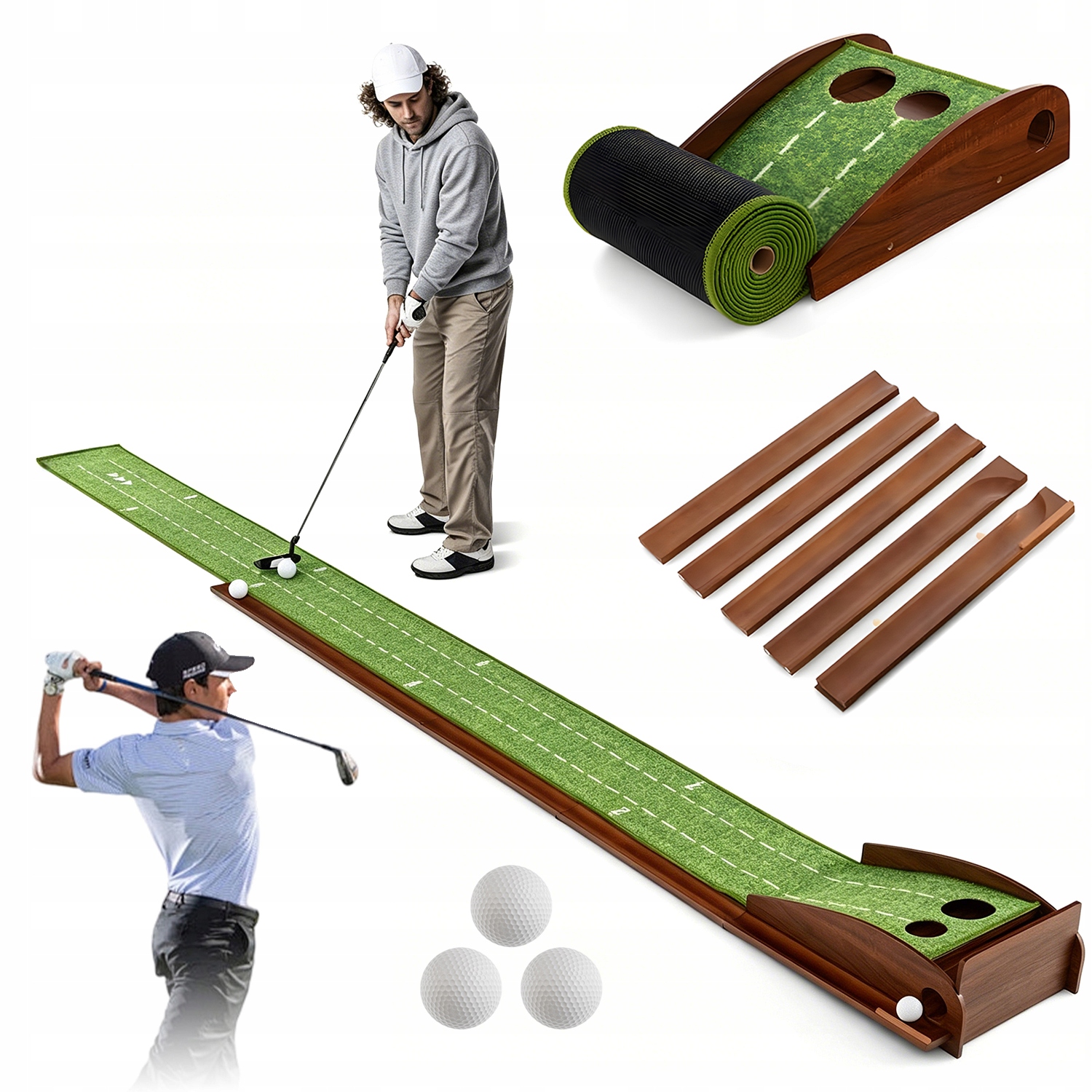 Mata Do Ćwiczeń Golfowych Podwójny Otwór Mata Treningowa Przenośna