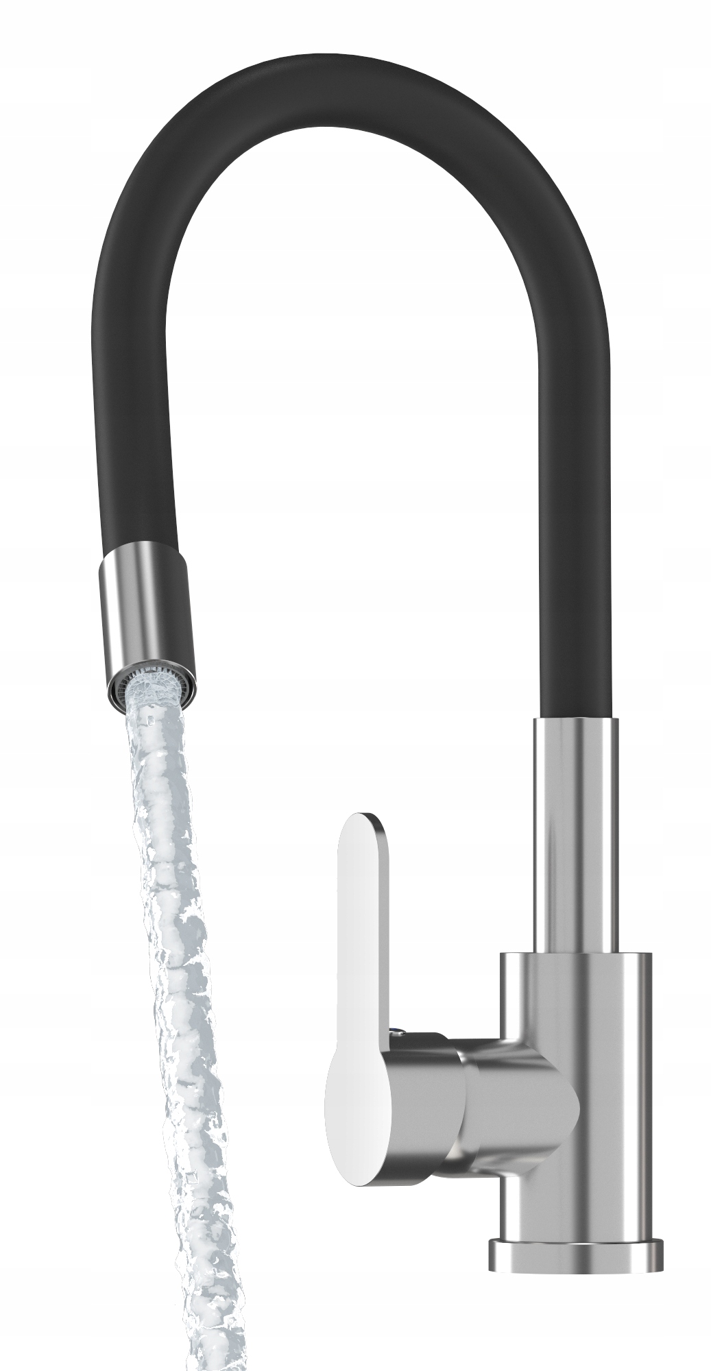 Flexibilná Kuchynská Batéria Čierna Chrómová Grado