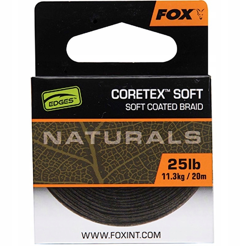 Plecionka W Otulinie Fox Naturals Coretex Soft Coated Braid 25lb 11.3kg 20m