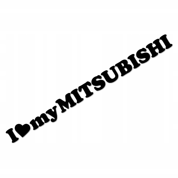

I Love My Mitsubishi 1 Naklejka Serce 30 cm