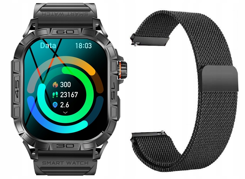 Smart hodinky pánske Náramok Mesh Vodeodolné Upozornenia Kompas