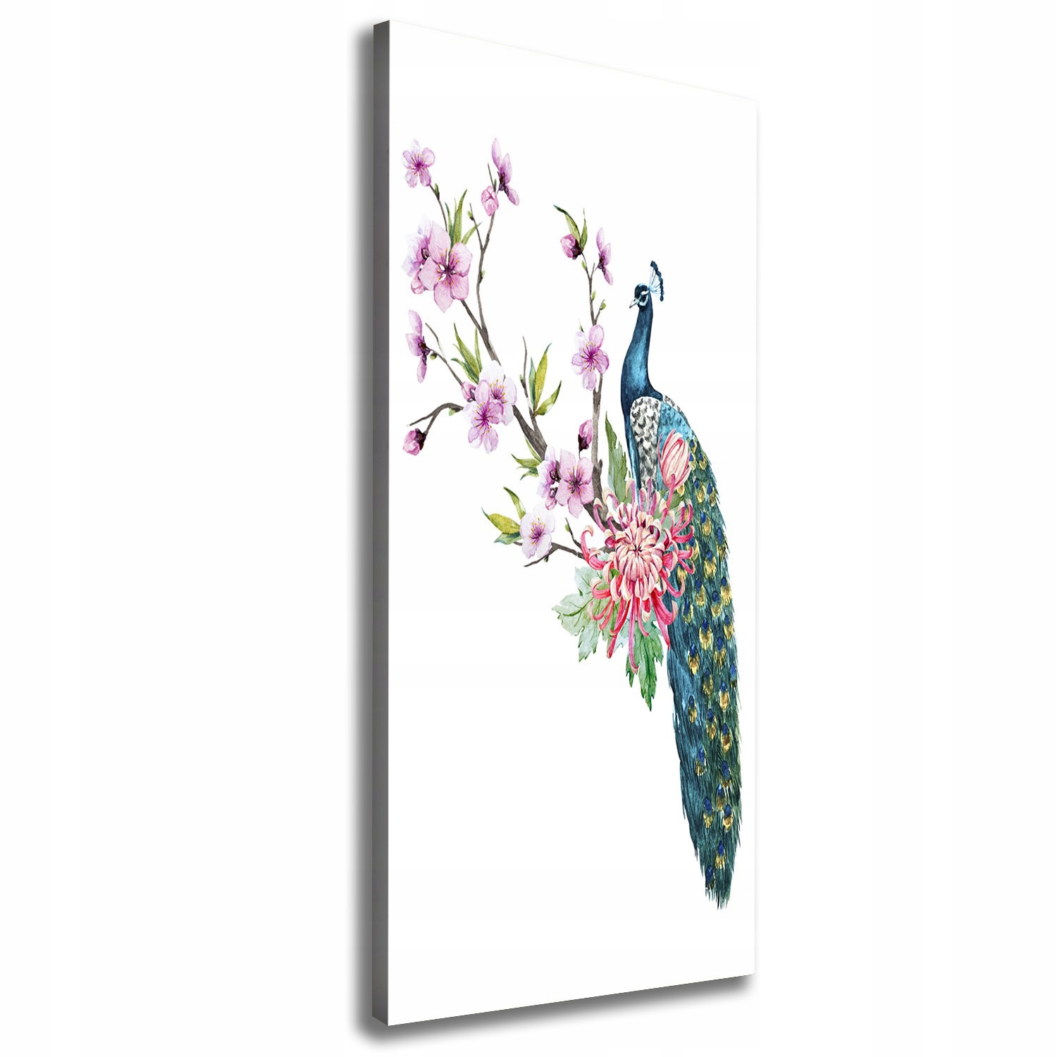 

Foto obraz canvas do salonu Paw i kwiaty 50x125