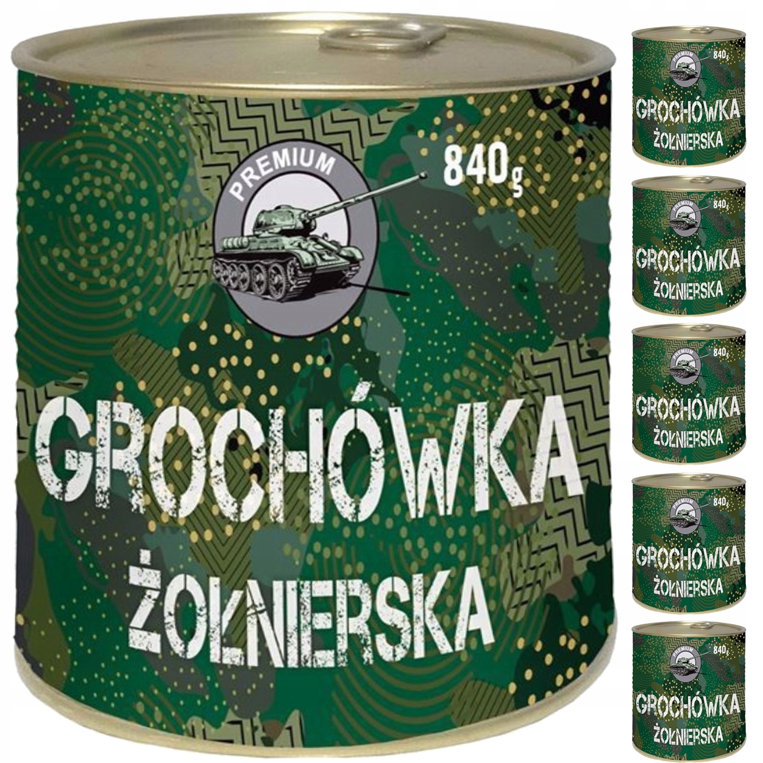 Levně Ankor 6x Hrachovka vojenská plechovka 840g hotové jídlo svařák