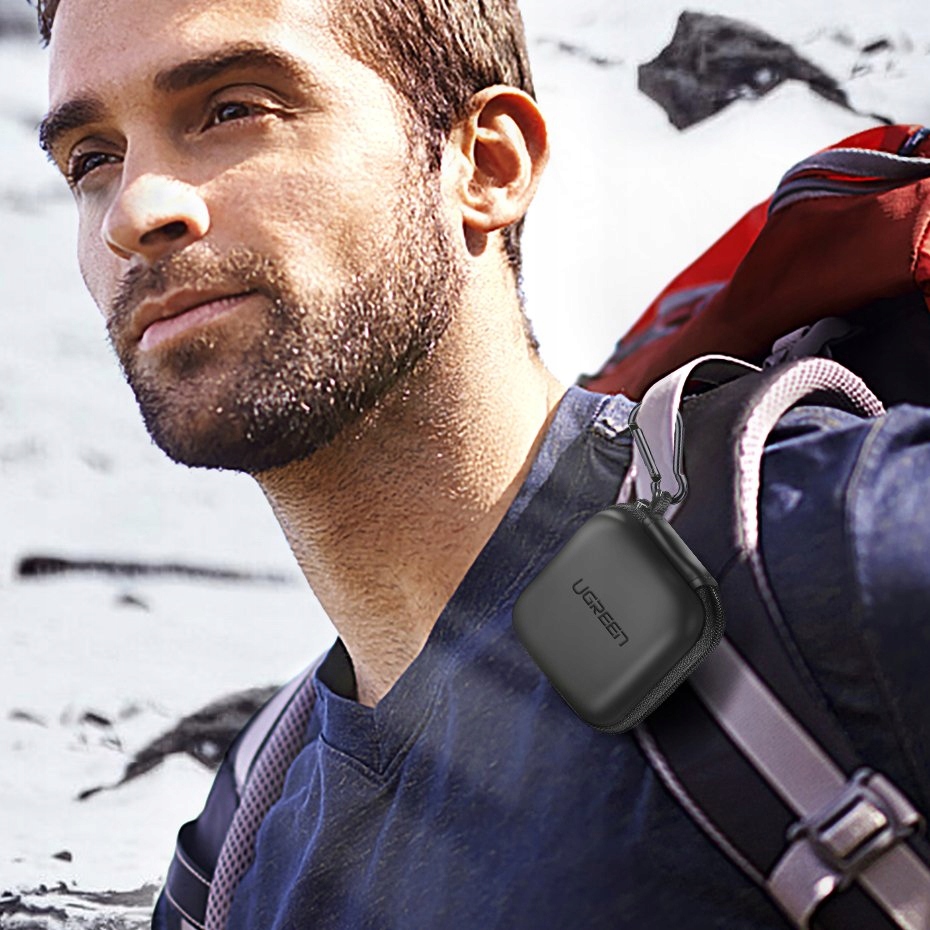 UGREEN WODOODPORNE ETUI FUTERAŁ OCHRONNY NA SŁUCHAWKI I AKCESORIA GSM 8X8CM EAN (GTIN) 6957303848164