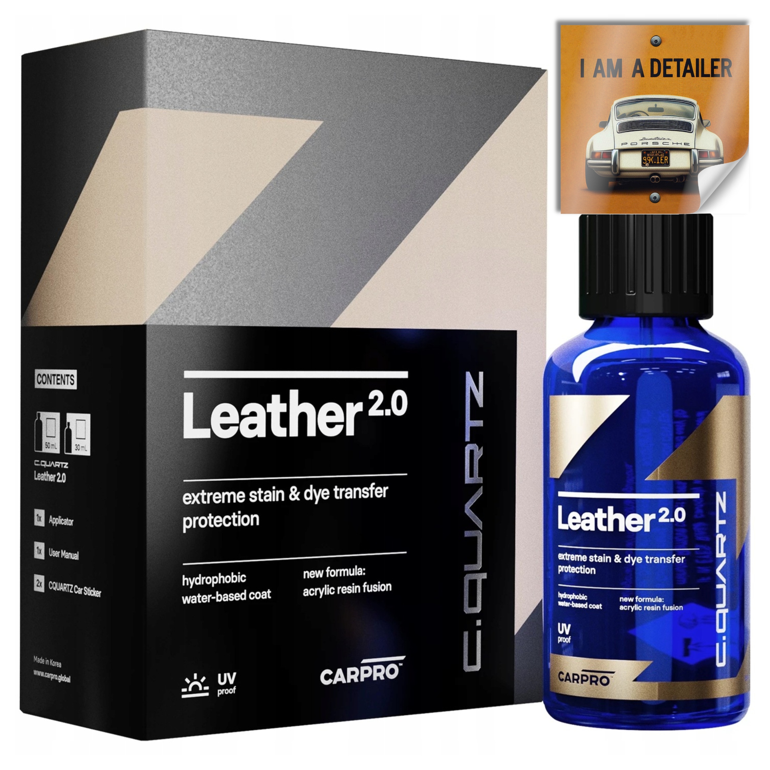CarPro CQuartz Leather 2.0 Kremenná vrstva na pokožku a vinyl Auto 100 ml