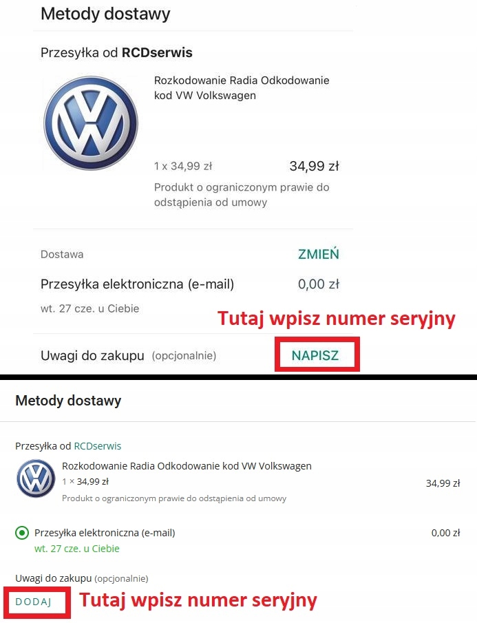 Rozkodowanie Radia # SKODA # kod # ZDALNIE Rodzaj fabryczny