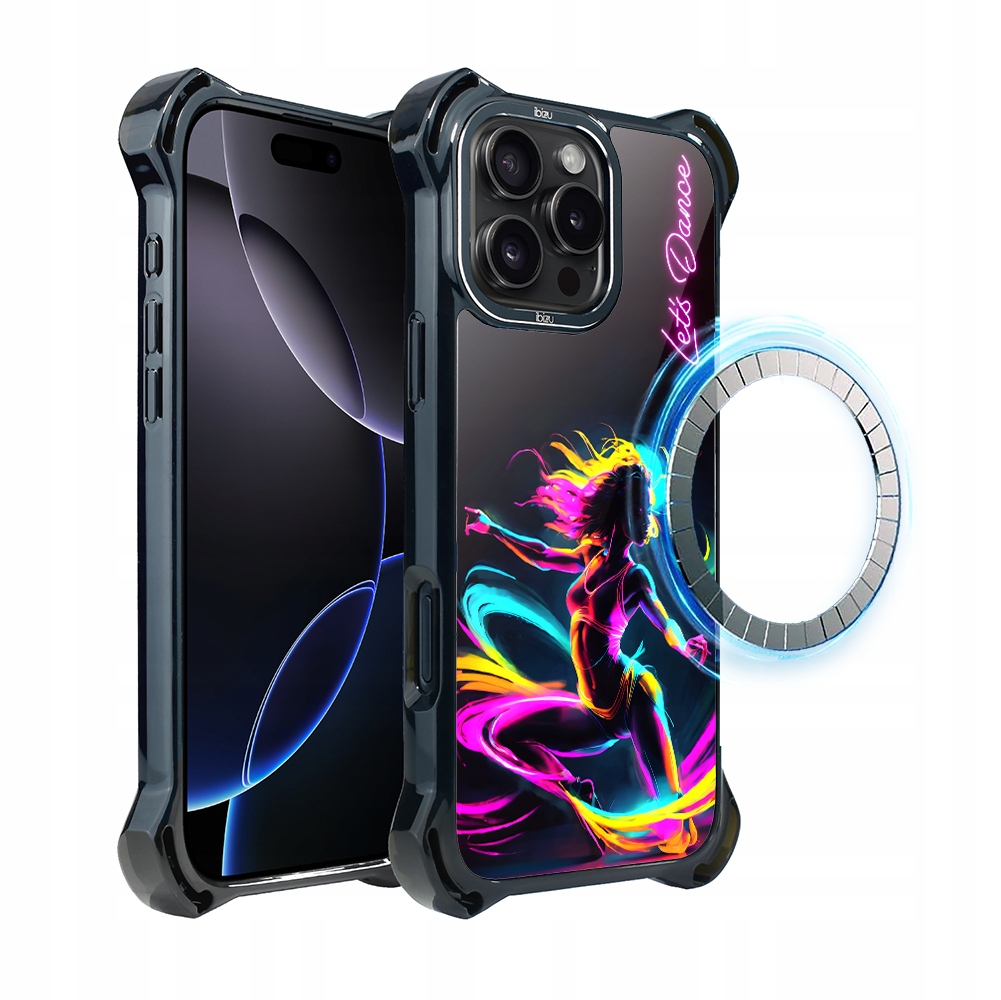 Pouzdro pro iPhone 16 Pro Max Ibizu DropGuard Ultra s MagSafe, taneční rytmus