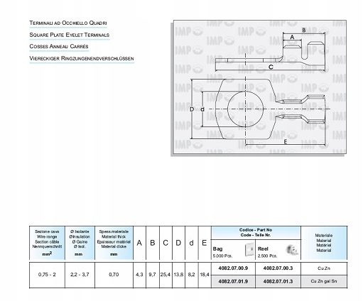 СОЕДИНИТЕЛЬ OCZKOWY M8-O-2,5 KWADRATOWY 100 ШТУК фото 3