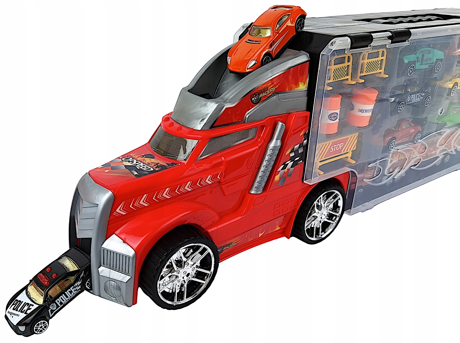 CARS CIĘŻARÓWKA Z RESORAKAMI TIR Z WYRZUTNIĄ 55 cm EAN (GTIN) 5903357600341