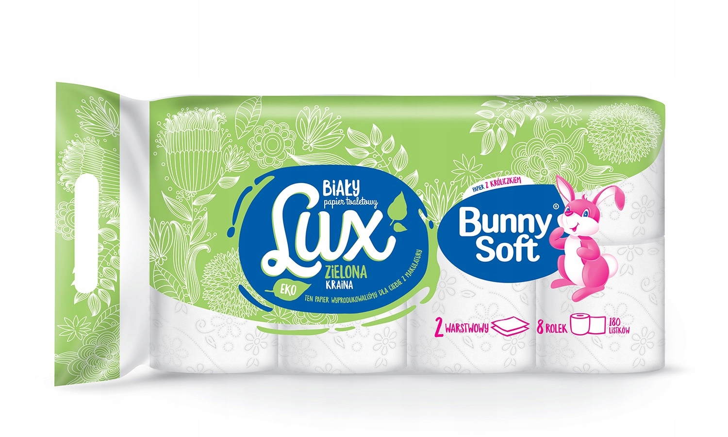 

Bunny Soft Lux Papier toaletowy makulatura 2W 8szt