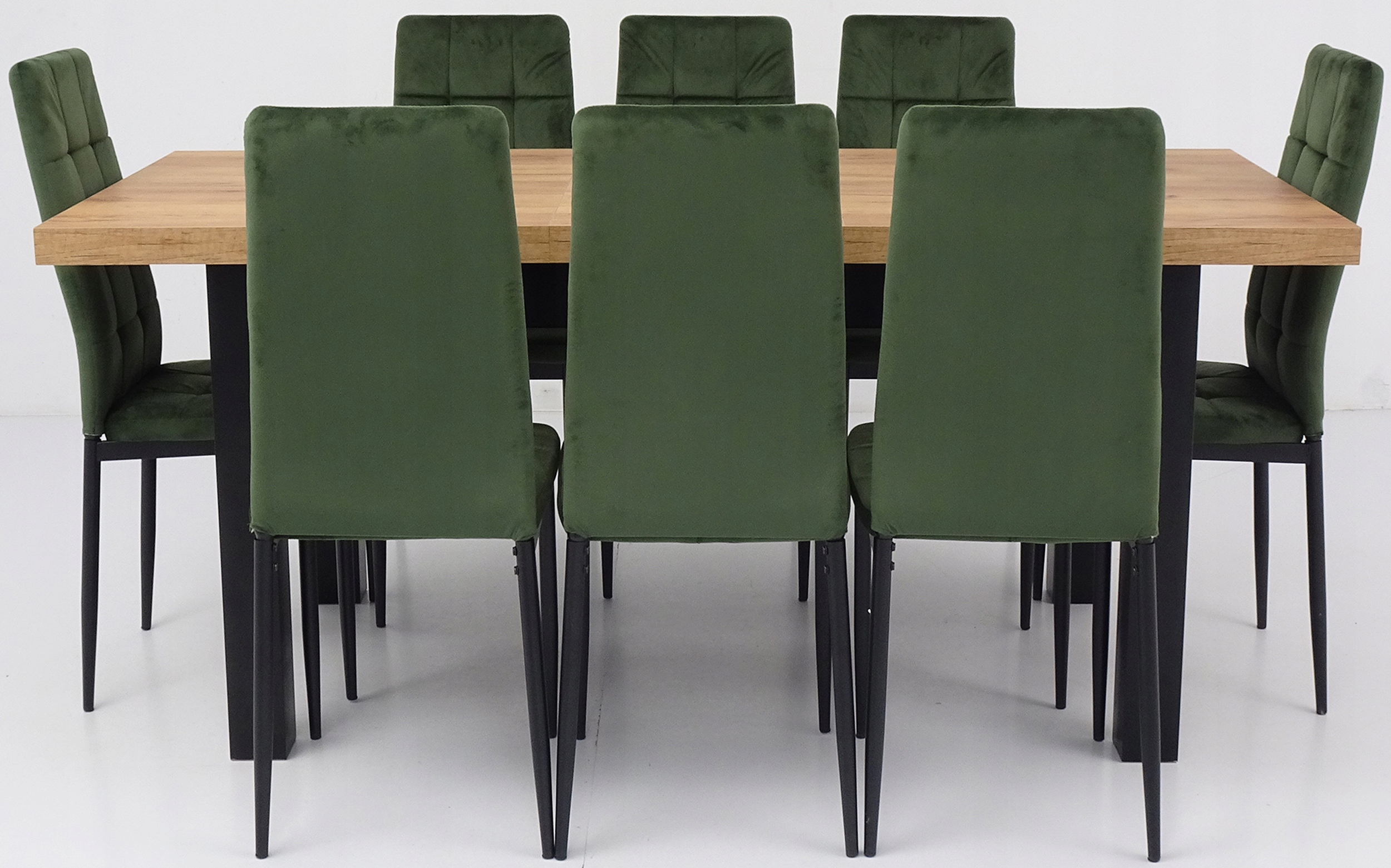 Meble do salonu STÓŁ do 180cm z 8 krzesłami ZIELEŃ Kod producenta IK-07 + S-7