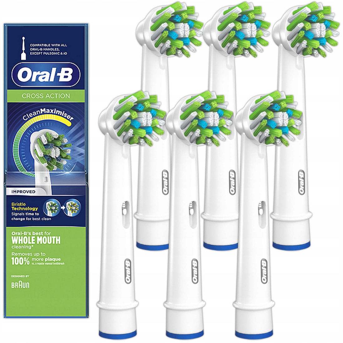 

Oryginalne Końcówki Braun Oral-B Cross Action 6szt