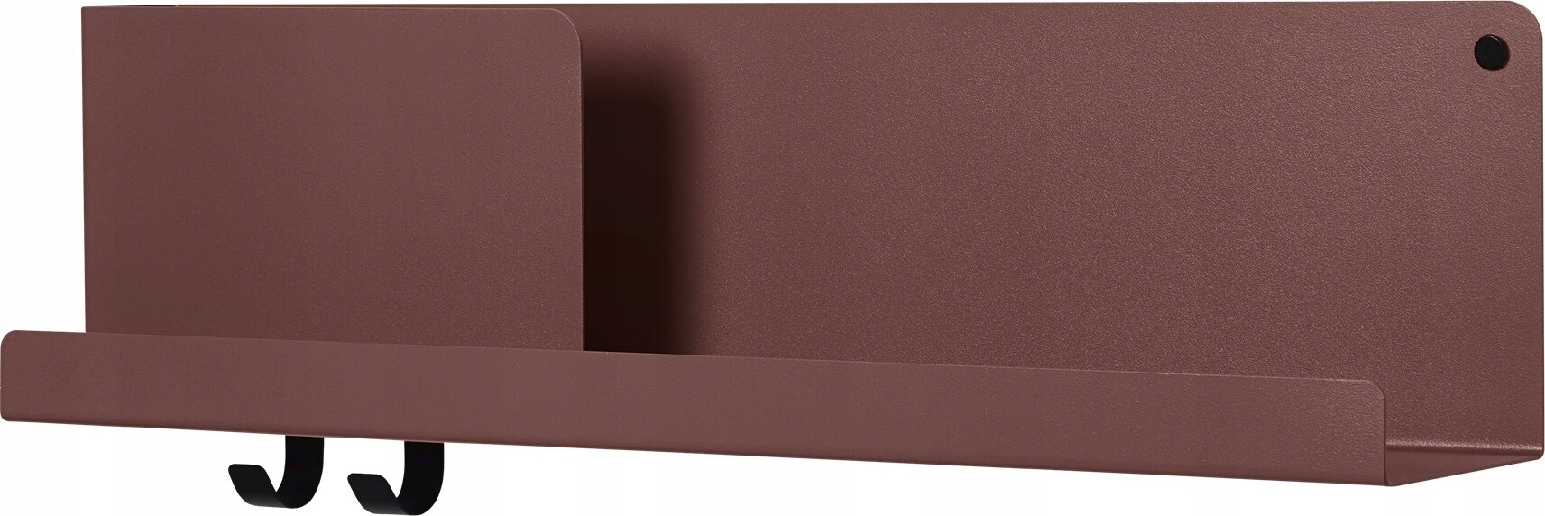 Muuto Folded Organizér Oceľová nástenná polica 63 cm, bordová